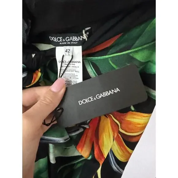 Dolce & Gabbanna | Elegant Floral High Waist Midi Women's Skirt - Picture 6 of 9